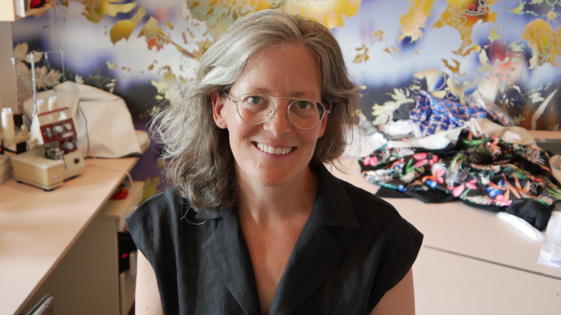 Stefanie von Grafenstein in ihrem Atelier